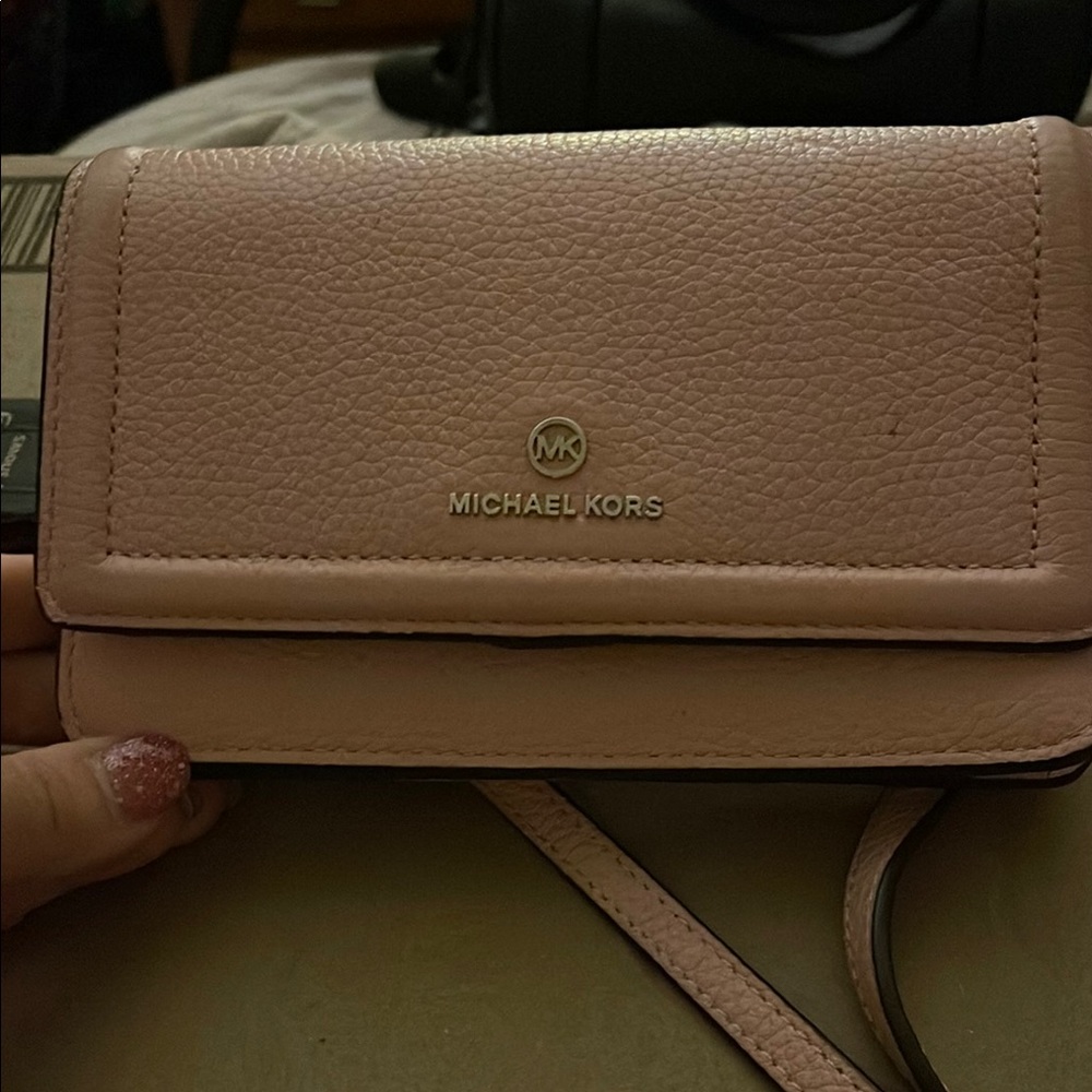 Michael Kors Pink Crossbody Bag Pebbled Leather